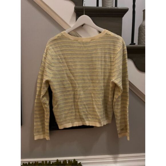 Veronica Beard Boise Sweater in Yellow Multi sz XL NWT - Picture 7 of 8